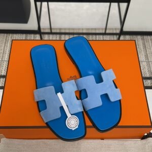 hermes oran sandlas bleu cameo