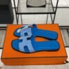 hermes oran sandlas bleu cameo