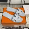 hermes oran sandlas Bleu Glacier Epsom