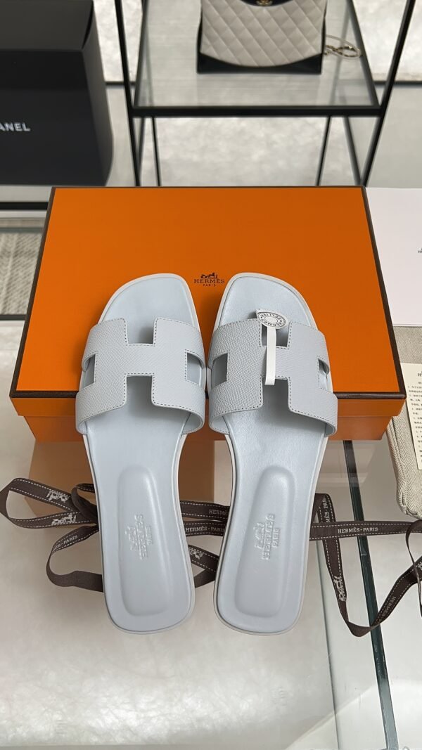 hermes oran sandlas Bleu Glacier Epsom