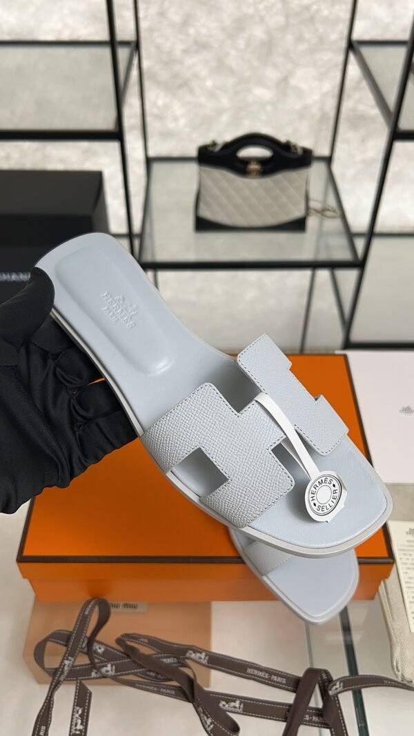 hermes oran sandlas Bleu Glacier Epsom