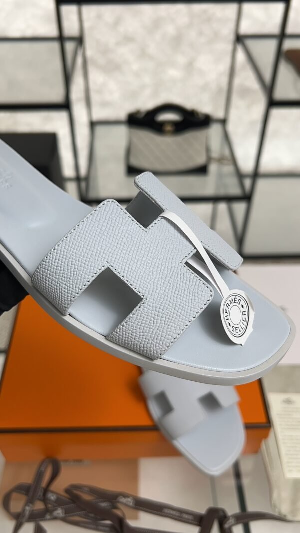 hermes oran sandlas Bleu Glacier Epsom