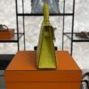 Hermès Mini Kelly 20 Jaune de Naples/Beton Chevre With Silver Hardware