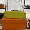Hermès Mini Kelly 20 Jaune de Naples/Beton Chevre With Silver Hardware