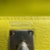 Hermès Mini Kelly 20 Jaune de Naples/Beton Chevre With Silver Hardware