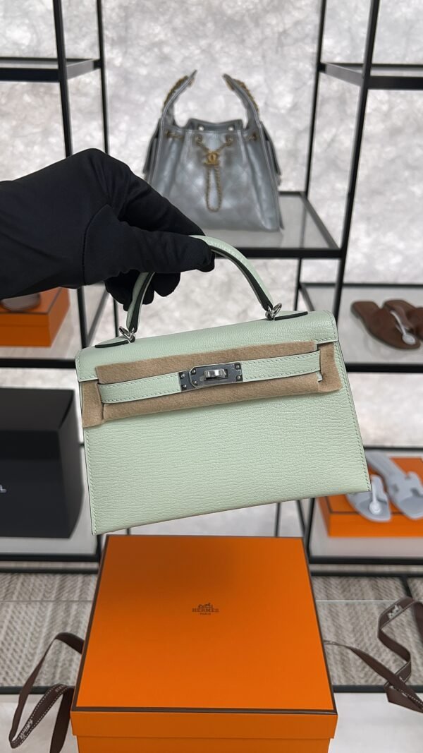 Hermes Chevre Mysore Mini Kelly Vert Fizz