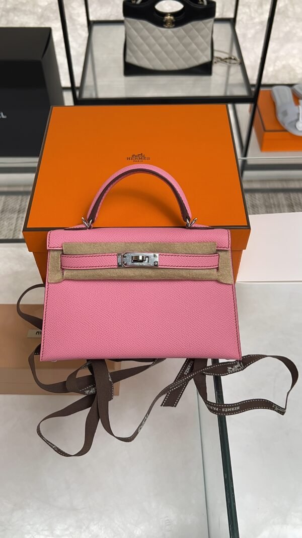 Hermès Mini Kelly 20 Pink Epsom With Silver Hardware