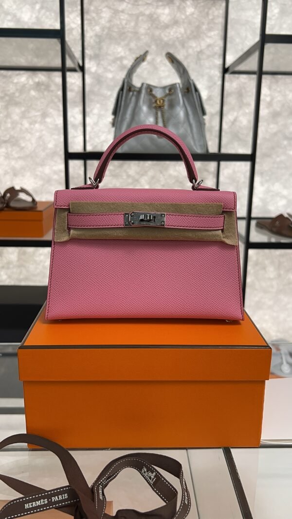 Hermès Mini Kelly 20 Pink Epsom With Silver Hardware
