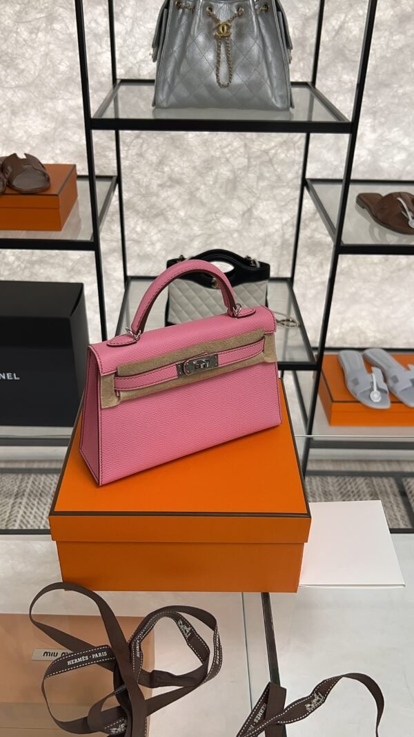Hermès Mini Kelly 20 Pink Epsom With Silver Hardware