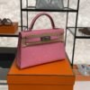 Hermès Mini Kelly 20 Pink Epsom With Silver Hardware