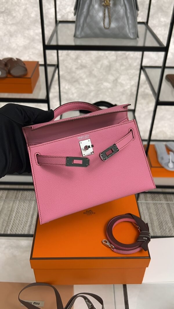 Hermès Mini Kelly 20 Pink Epsom With Silver Hardware