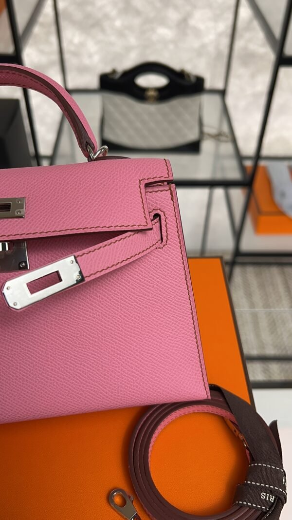 Hermès Mini Kelly 20 Pink Epsom With Silver Hardware
