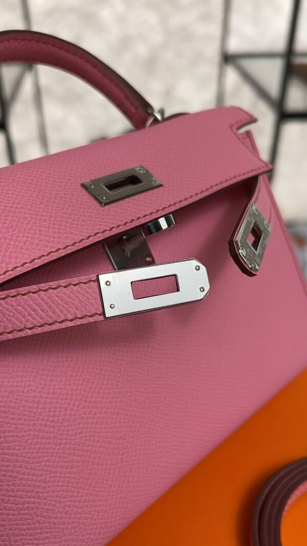 Hermès Mini Kelly 20 Pink Epsom With Silver Hardware