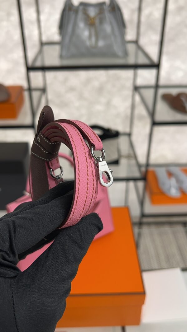 Hermès Mini Kelly 20 Pink Epsom With Silver Hardware