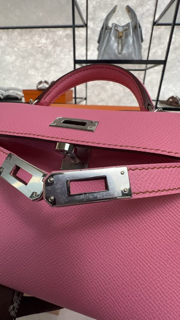Hermès Mini Kelly 20 Pink Epsom With Silver Hardware