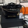 CHANEL 22 Mini Handbag Shiny Calfskin & Gold-Tone Metal Black