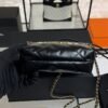 CHANEL 22 Mini Handbag Shiny Calfskin & Gold-Tone Metal Black
