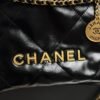 CHANEL 22 Mini Handbag Shiny Calfskin & Gold-Tone Metal Black