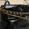 CHANEL 22 Mini Handbag Shiny Calfskin & Gold-Tone Metal Black
