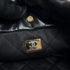 CHANEL 22 Mini Handbag Shiny Calfskin & Gold-Tone Metal Black