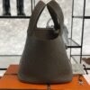 Hermes Etoupe Taurillon Clemence Leather Picotin Lock 22 Bag