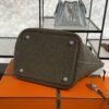 Hermes Etoupe Taurillon Clemence Leather Picotin Lock 22 Bag