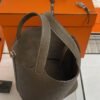 Hermes Etoupe Taurillon Clemence Leather Picotin Lock 22 Bag