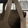 Hermes Etoupe Taurillon Clemence Leather Picotin Lock 22 Bag