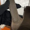 Hermes Etoupe Taurillon Clemence Leather Picotin Lock 22 Bag