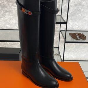 Hermès Jumping leather riding boots Black