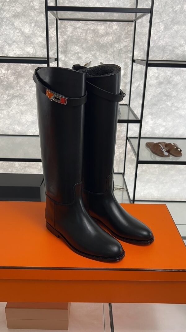 Hermès Jumping leather riding boots Black