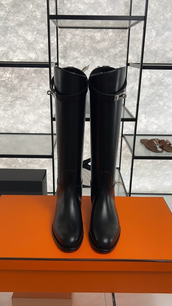 Hermès Jumping leather riding boots Black