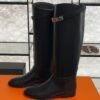 Hermès Jumping leather riding boots Black