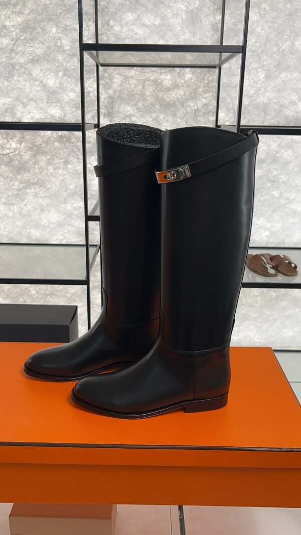 Hermès Jumping leather riding boots Black
