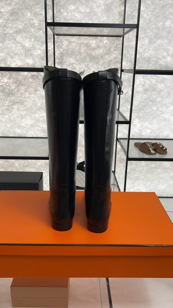 Hermès Jumping leather riding boots Black