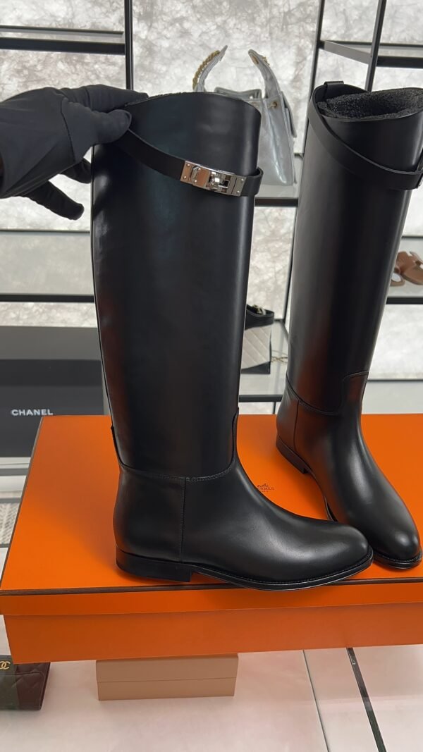 Hermès Jumping leather riding boots Black