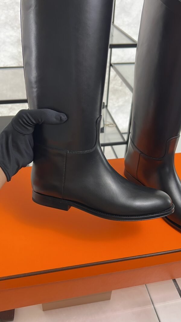 Hermès Jumping leather riding boots Black