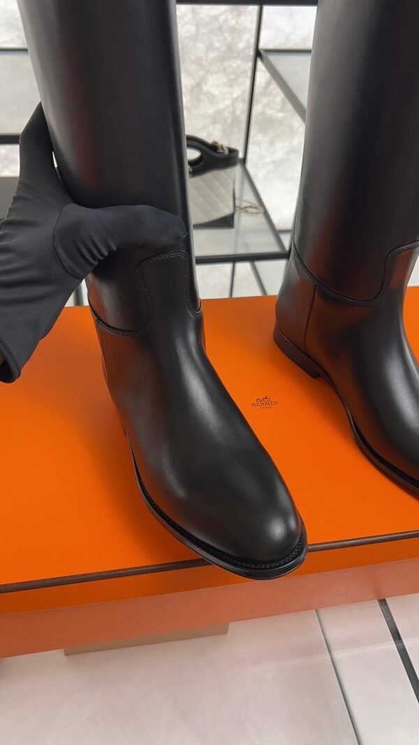 Hermès Jumping leather riding boots Black