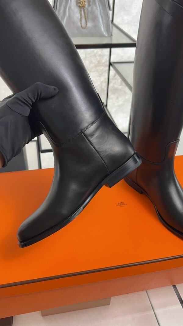Hermès Jumping leather riding boots Black