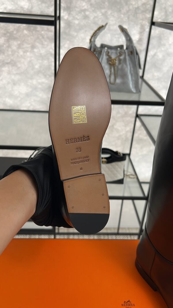 Hermès Jumping leather riding boots Black