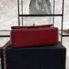 Chanel Lambskin Quilted Mini Top Handle Rectangular Flap Rose