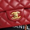 Chanel Lambskin Quilted Mini Top Handle Rectangular Flap Rose