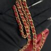 Chanel Lambskin Quilted Mini Top Handle Rectangular Flap Rose