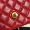 Chanel Lambskin Quilted Mini Top Handle Rectangular Flap Rose
