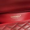 Chanel Lambskin Quilted Mini Top Handle Rectangular Flap Rose