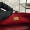 Chanel Lambskin Quilted Mini Top Handle Rectangular Flap Rose