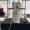 CHANEL 22 Mini Handbag Shiny Calfskin & Gold-Tone Metal White