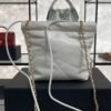 CHANEL 22 Mini Handbag Shiny Calfskin & Gold-Tone Metal White