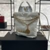 CHANEL 22 Mini Handbag Shiny Calfskin & Gold-Tone Metal White