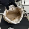 CHANEL 22 Mini Handbag Shiny Calfskin & Gold-Tone Metal White